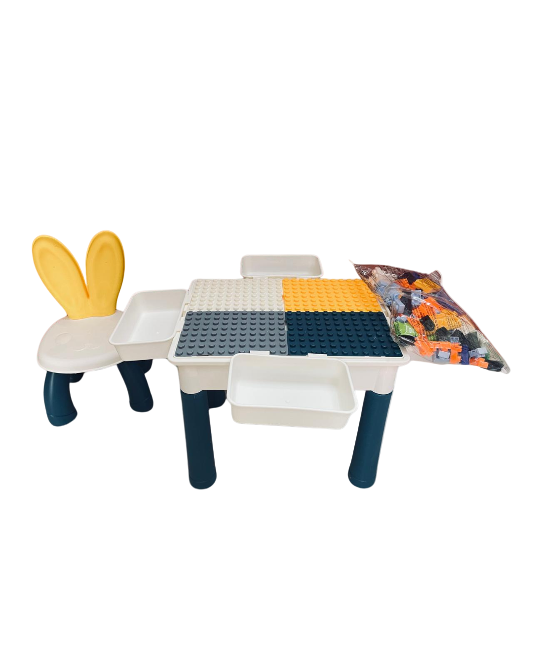 Juego de mesa con bloques de construcción